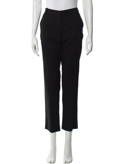 Pre-owned Lanvin Straight Leg Pants In Black