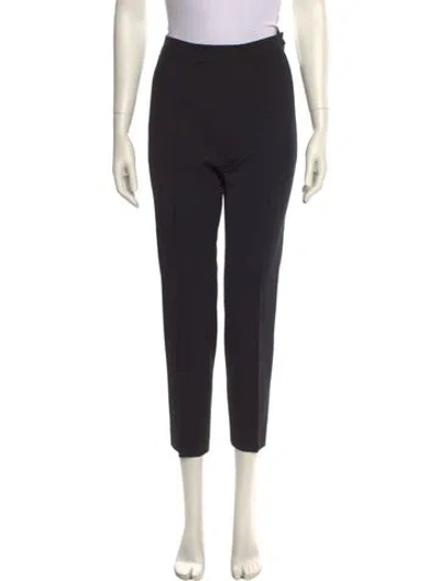 Pre-owned Lanvin Straight Leg Pants In Black