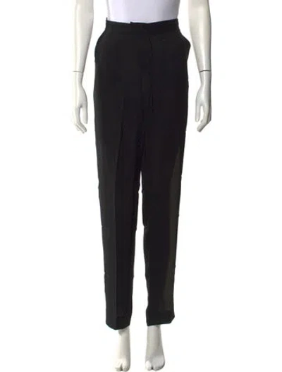 Pre-owned Lanvin Straight Leg Pants In Black
