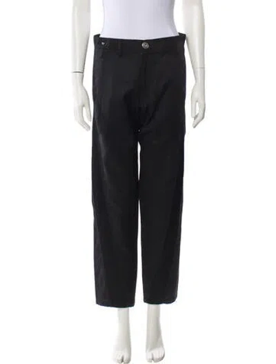 Pre-owned Lanvin Straight Leg Pants In Black