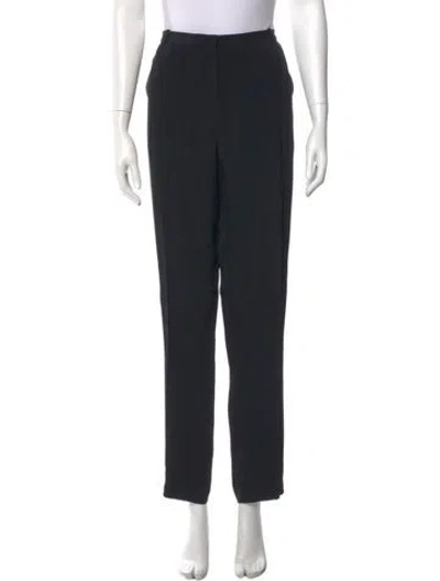 Pre-owned Lanvin Straight Leg Pants In Black