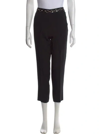 Pre-owned Lanvin Straight Leg Pants In Black