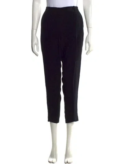 Pre-owned Lanvin Straight Leg Pants In Black