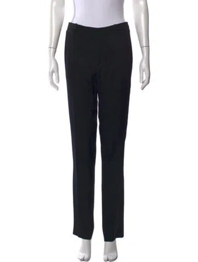 Pre-owned Lanvin Straight Leg Pants In Black
