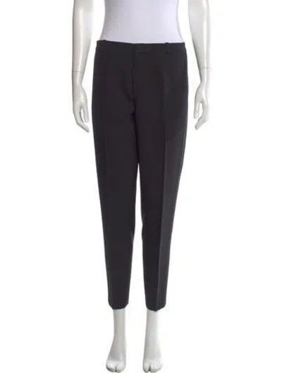 Pre-owned Lanvin Straight Leg Pants In Black