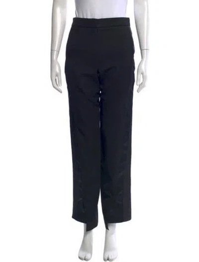 Pre-owned Lanvin Straight Leg Pants In Black