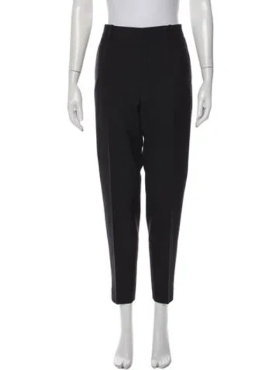 Pre-owned Lanvin Straight Leg Pants In Black