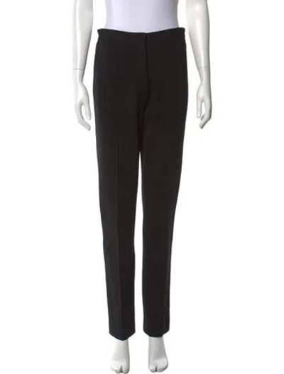 Pre-owned Lanvin Straight Leg Pants In Black