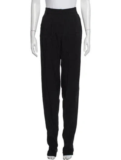 Pre-owned Lanvin Straight Leg Pants In Black