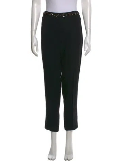 Pre-owned Lanvin Straight Leg Pants In Black