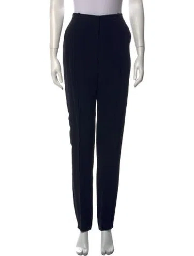 Pre-owned Lanvin Straight Leg Pants In Black