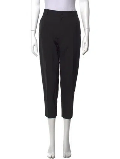 Pre-owned Lanvin Straight Leg Pants In Black