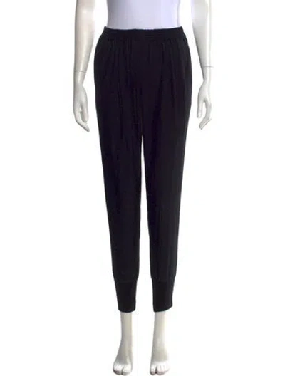 Pre-owned Lanvin Straight Leg Pants In Black