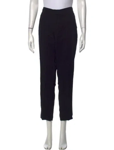 Pre-owned Lanvin Straight Leg Pants In Black