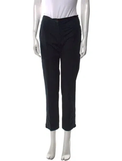 Pre-owned Lanvin Straight Leg Pants In Blue
