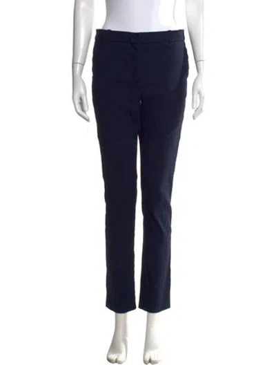 Pre-owned Lanvin Straight Leg Pants In Blue