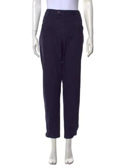 Pre-owned Lanvin Straight Leg Pants In Blue