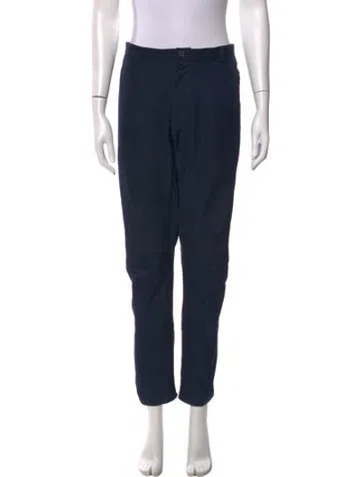 Pre-owned Lanvin Straight Leg Pants In Blue