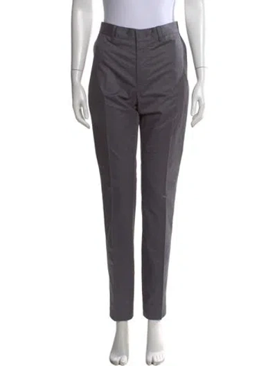 Pre-owned Lanvin Straight Leg Pants In Gray