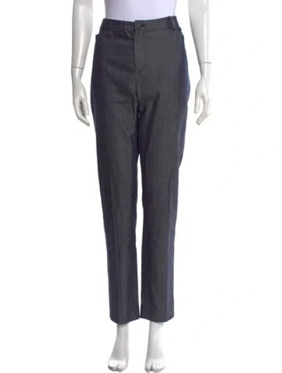 Pre-owned Lanvin Straight Leg Pants In Grey