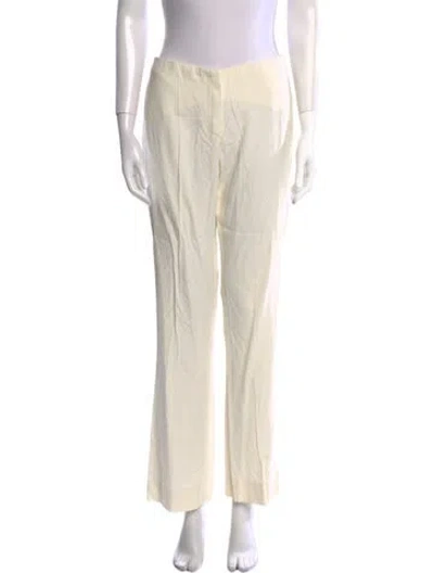 Pre-owned Lanvin Straight Leg Pants In Neutral
