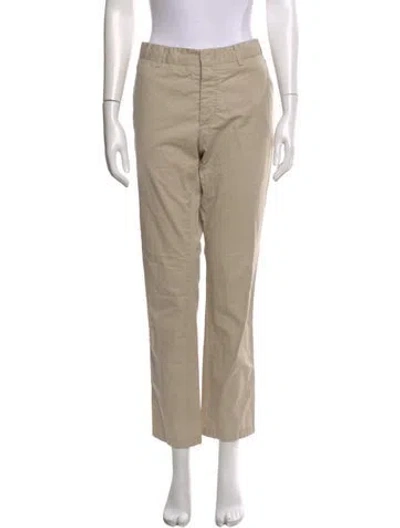 Pre-owned Lanvin Straight Leg Pants In Neutral