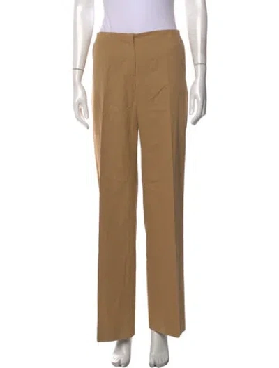 Pre-owned Lanvin Straight Leg Pants In Neutral