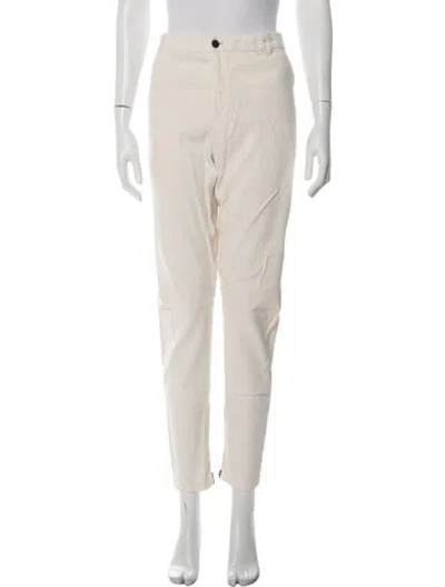 Pre-owned Lanvin Straight Leg Pants In Neutrals
