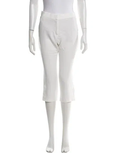 Pre-owned Lanvin Straight Leg Pants In White