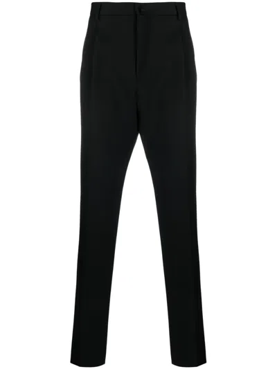 Lanvin Cigarette Trousers With Satin Side Bands In Black