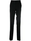 Lanvin Straight-leg Tailored Wool Trousers In Schwarz