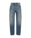 Lanvin Straight-leg Twist-detailed Cotton Jeans In Blue