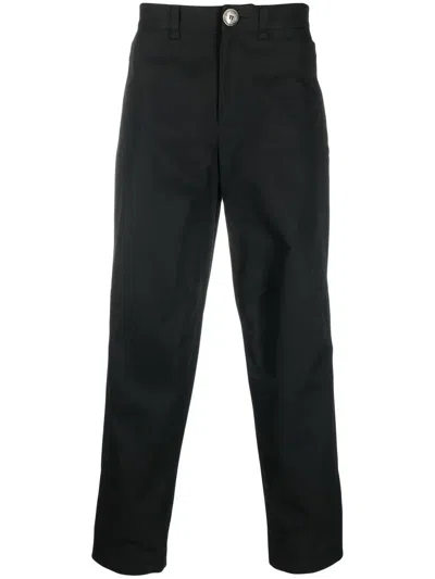 Lanvin Straight-leg Wool-blend Trousers In Black