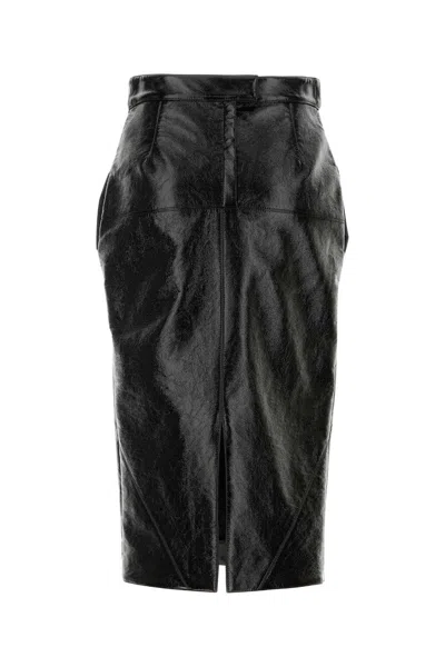 Lanvin Straight Mini Skirt In Black