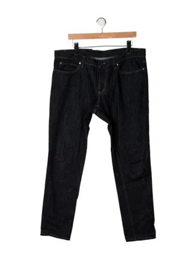 Pre-owned Lanvin Straight-leg Jeans In Black