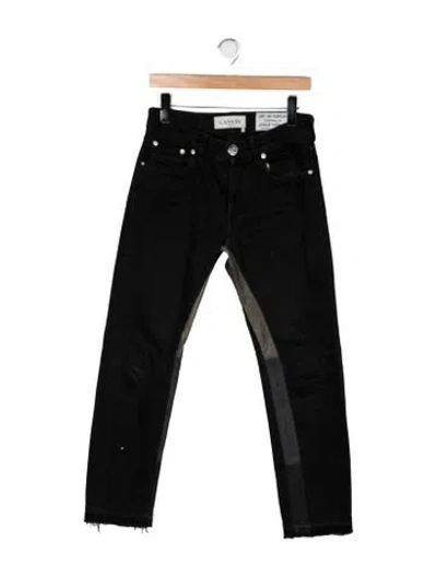 Pre-owned Lanvin Straight-leg Jeans In Black
