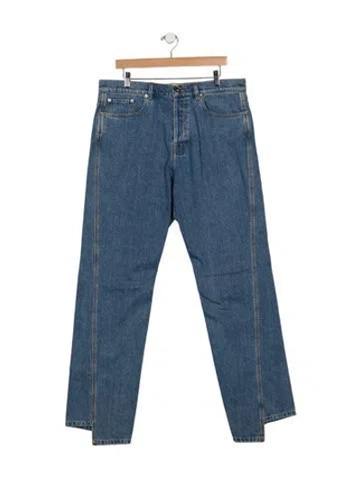 Pre-owned Lanvin Straight-leg Jeans In Blue