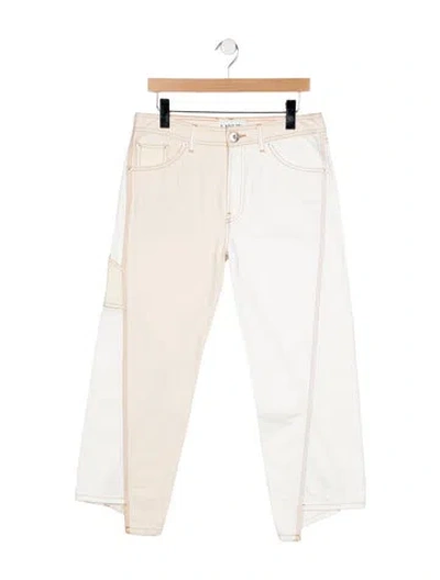 Pre-owned Lanvin Straight-leg Jeans In Neutrals