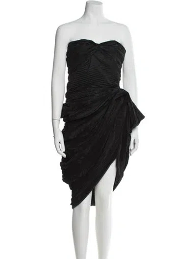 Pre-owned Lanvin Strapless Midi Length Dress In Multi