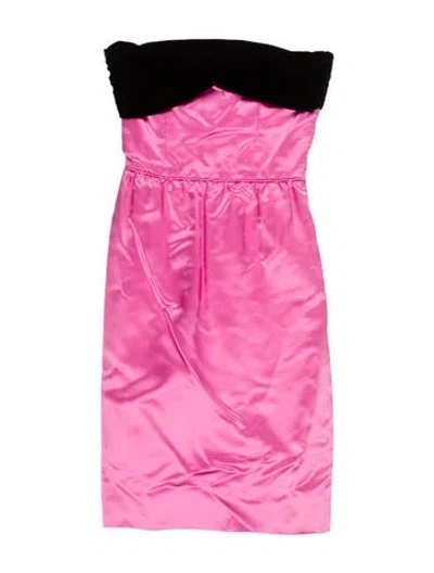 Pre-owned Lanvin Strapless Mini Dress In Pink