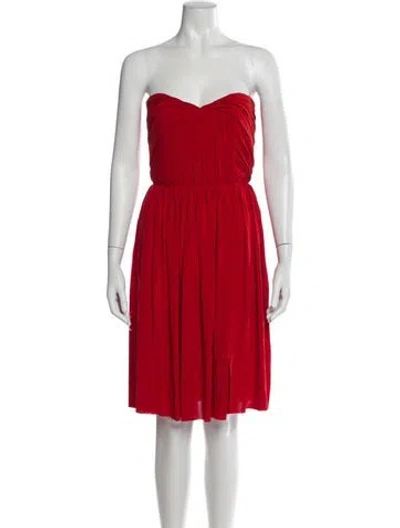 Pre-owned Lanvin Strapless Mini Dress In Pink