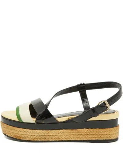 Pre-owned Lanvin Strappy Platform Sandals