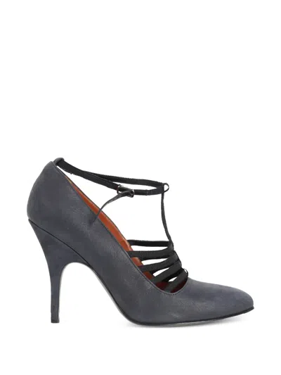 Pre-owned Lanvin Strappy Pumps In Gray