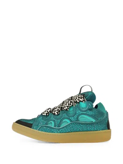 Lanvin Strass Curb Sneakers In Multi