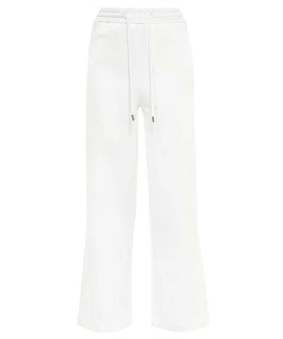 Lanvin Stretch Viscose Trousers With Flared Hem In White
