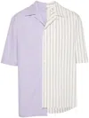 LANVIN STRIPED ASYMMETRIC SHIRT