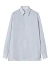 Lanvin Striped Buttoned Shirt In Blue