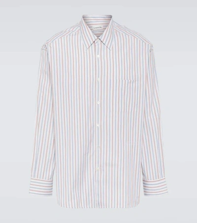 Lanvin Striped Cotton Shirt In Multicolor