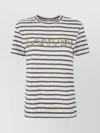 Lanvin Striped Crew Neck T-shirt With Short Sleeves In Multi
