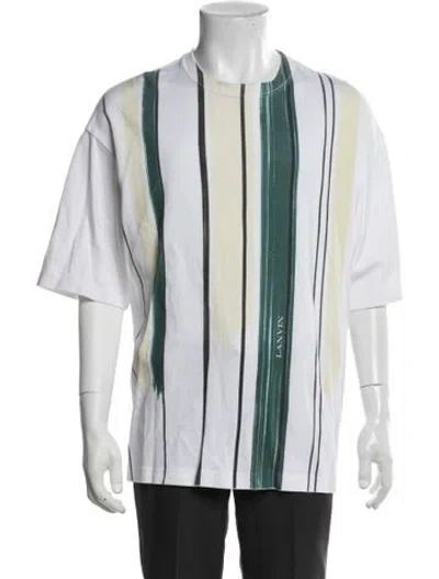 Pre-owned Lanvin Striped Crew Neck T-shirt W/ Tags In Multi